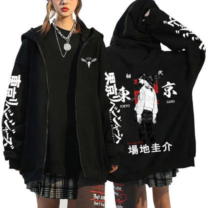 Anime Tokyo Revengers Hoodies Spring/autumn Hood Sweatshirts MIKEY Zipup Jackets Streetwear Hoodie Y2k Sweatshirt for Men Women