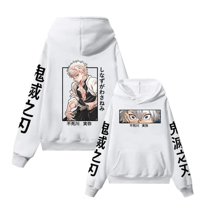 Anime Hoodie Sanemi Shinazugawa Long Sleeve Hip Hop Pullover Demon Slayer Cosplay Costume