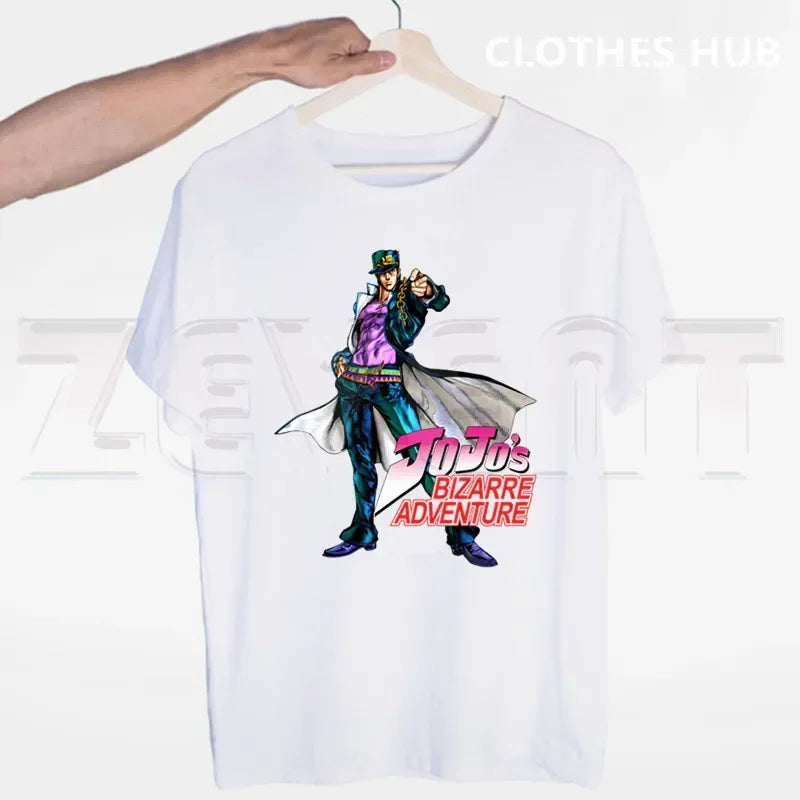 JoJo Bizarre Adventure Stone Ocean Steel Ball Run JoJo Lion Men T Shirt O-neck Casual Summer T-shirt Man Woman Tees Tops