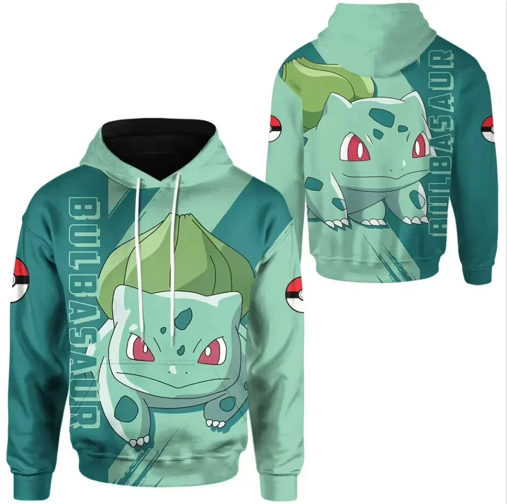 Pokemon Hoodies for Children Anime Elf Pikachu Peripheral Two-dimensional 3D Printed Sweatshirts, The Best Gift