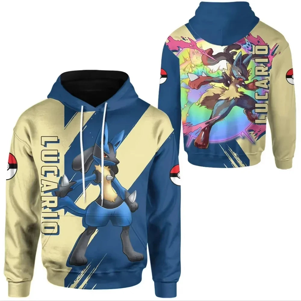 Pokemon Hoodies for Children Anime Elf Pikachu Peripheral Two-dimensional 3D Printed Sweatshirts, The Best Gift