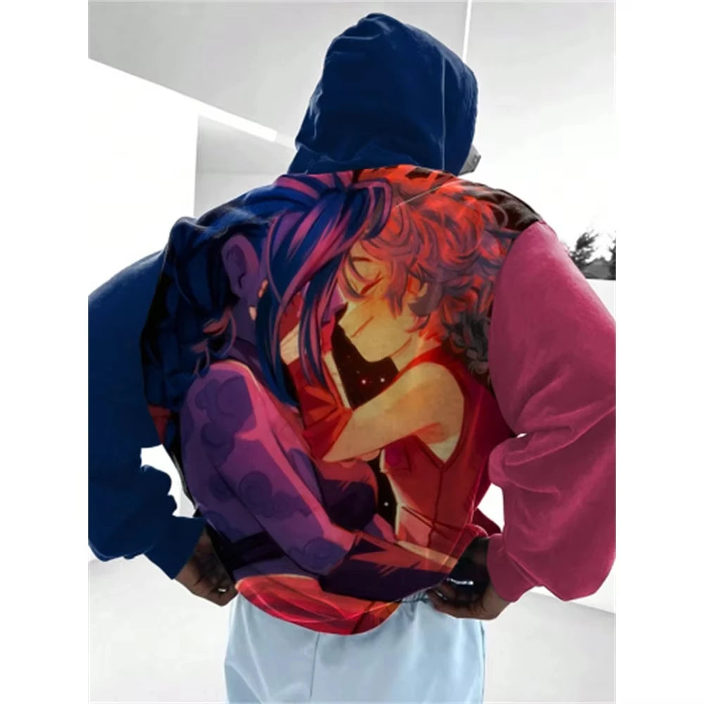 Popular Arcane League Jinx 3d Print Hoodie Men Women Fashion Anime Hoodies Sweatshirt Coat Women Sweat Men Clothes New Tracksuit