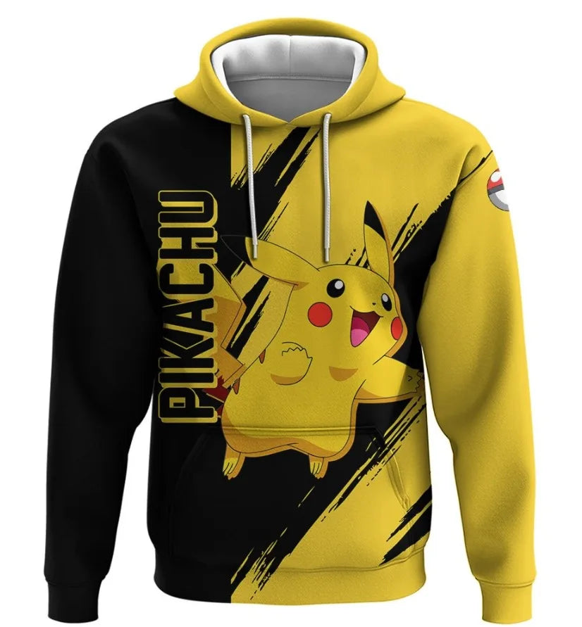 Pokemon motion Hoodie Anime Charizard Gengar 3D Print Hooded Pullovers Tops Loose Long Sleeves Harajuku Clothes Fleece Hoodies