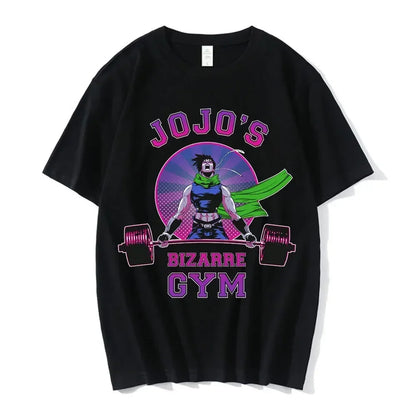 Anime Jojo Bizarre Adventure Graphic Men‘s T-Shirt Women Fashion Short Sleeve Casual Tops Cotton Oversize Tops Streetwear