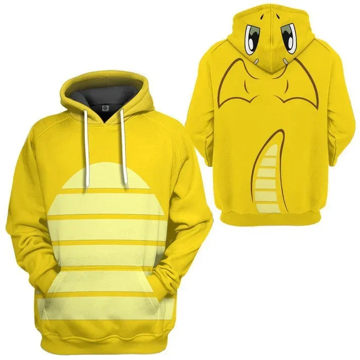 New Pokemon Pikachu Hoodies Boys Girls T-Shirt 3d Printing Snorlax Sweatshirt Children Aldult Anime Casual Outerwear