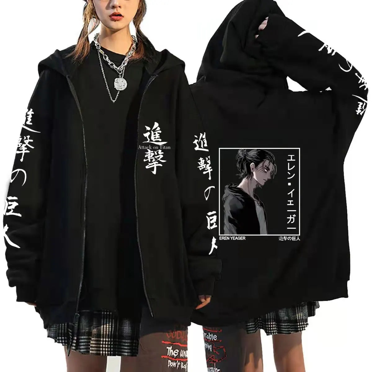 New Anime Attack on Titan Hoodie Zip Up Hoodies Sweatshirts Levi Ackerman Shingeki No Kyojin Hoodie Men Sportswear Cosplay Cloth