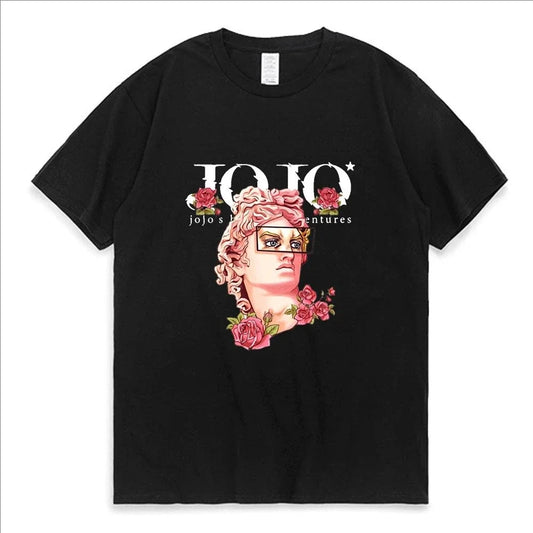 Japanese Jojo Bizarre Adventure Print Graphic T Shirt Men Women Leisure Quality Cotton Short Sleeve T Shirt Summer Tops Clothing