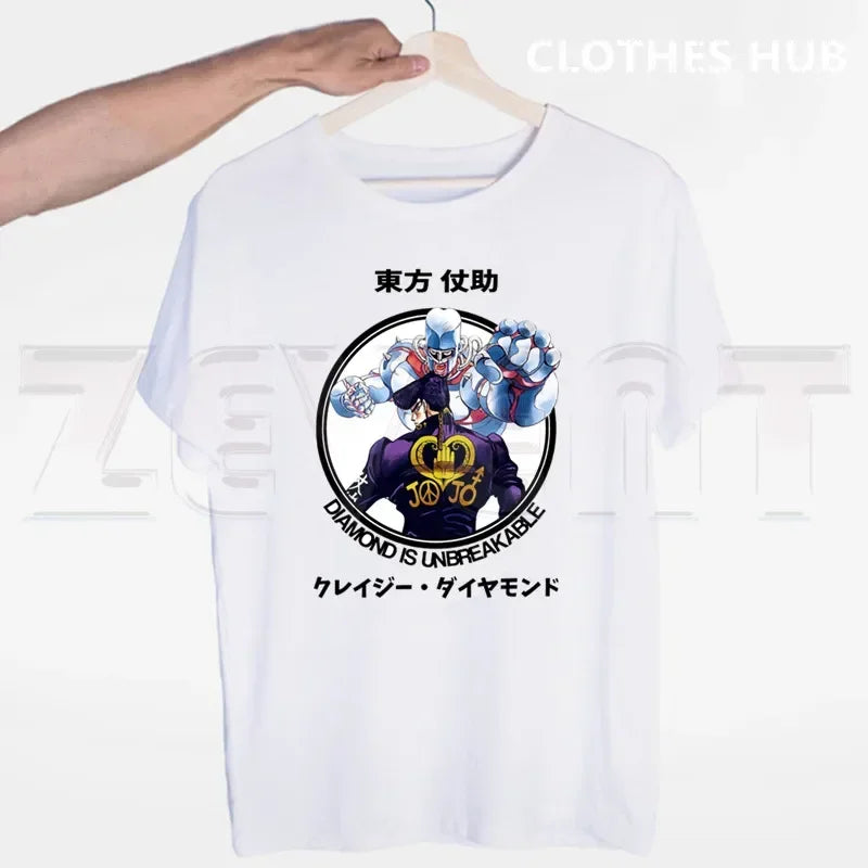 JoJo Bizarre Adventure Stone Ocean Steel Ball Run JoJo Lion Men T Shirt O-neck Casual Summer T-shirt Man Woman Tees Tops