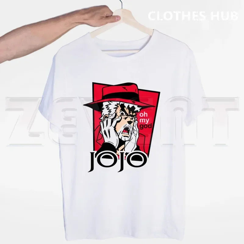 JoJo Bizarre Adventure Stone Ocean Steel Ball Run JoJo Lion Men T Shirt O-neck Casual Summer T-shirt Man Woman Tees Tops