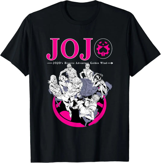 JoJo's Bizarre Adventure Part 5 Golden Wind Bruno's Gang T-Shirt Summer 100% Cotton Oversized Graphic T Shirt Top Summer Men