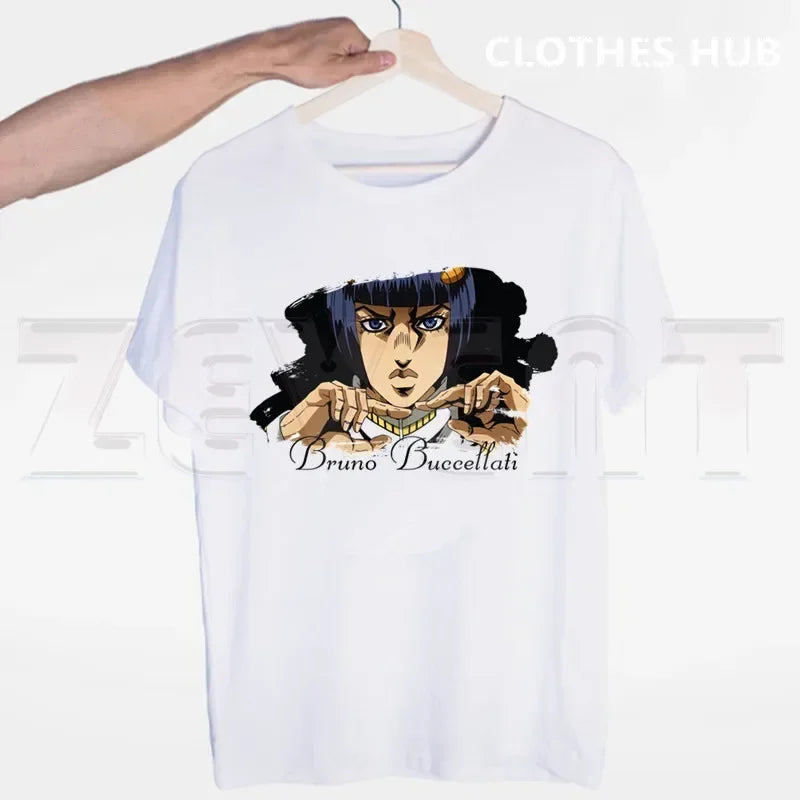 JoJo Bizarre Adventure Stone Ocean Steel Ball Run JoJo Lion Men T Shirt O-neck Casual Summer T-shirt Man Woman Tees Tops