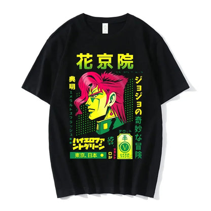 Anime Jojo Bizarre Adventure Graphic Men‘s T-Shirt Women Fashion Short Sleeve Casual Tops Cotton Oversize Tops Streetwear