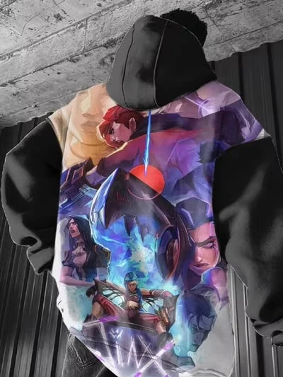 Popular Arcane League Jinx 3d Print Hoodie Men Women Fashion Anime Hoodies Sweatshirt Coat Women Sweat Men Clothes New Tracksuit