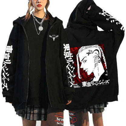 Anime Tokyo Revengers Hoodies Spring/autumn Hood Sweatshirts MIKEY Zipup Jackets Streetwear Hoodie Y2k Sweatshirt for Men Women