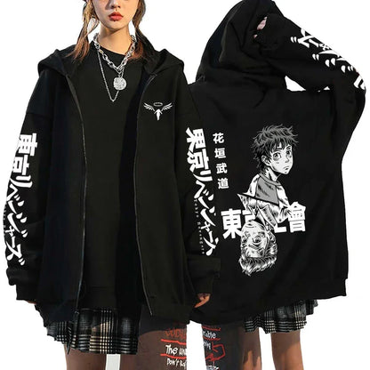 Anime Tokyo Revengers Hoodies Spring/autumn Hood Sweatshirts MIKEY Zipup Jackets Streetwear Hoodie Y2k Sweatshirt for Men Women