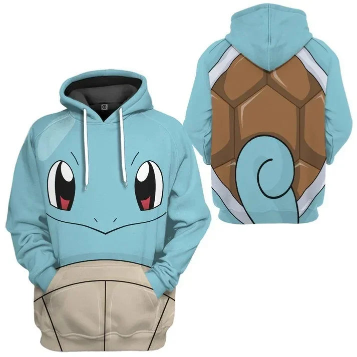 Pokemon Hoodies for Children Anime Elf Pikachu Peripheral Two-dimensional 3D Printed Sweatshirts, The Best Gift