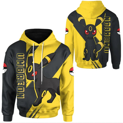 Pikachu Hooded Sweatshirt for Children Adult Pokemon Cartoon Print Hooded Sweatshirt for Men and Women Fall Winter Warm Coat