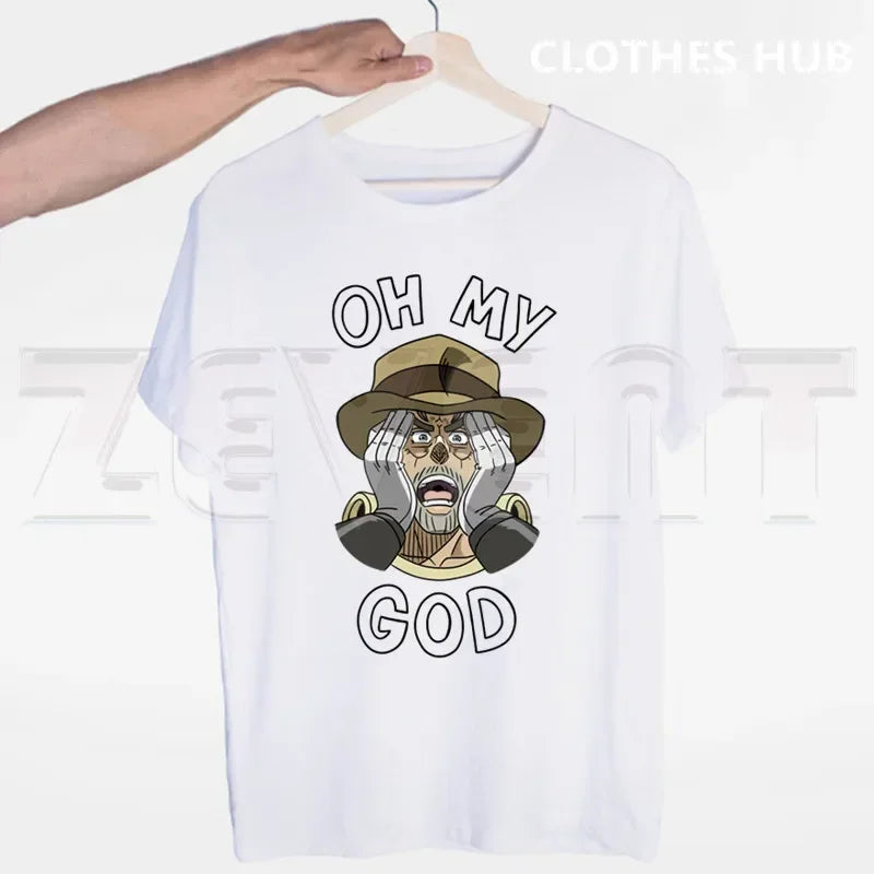 JoJo Bizarre Adventure Stone Ocean Steel Ball Run JoJo Lion Men T Shirt O-neck Casual Summer T-shirt Man Woman Tees Tops