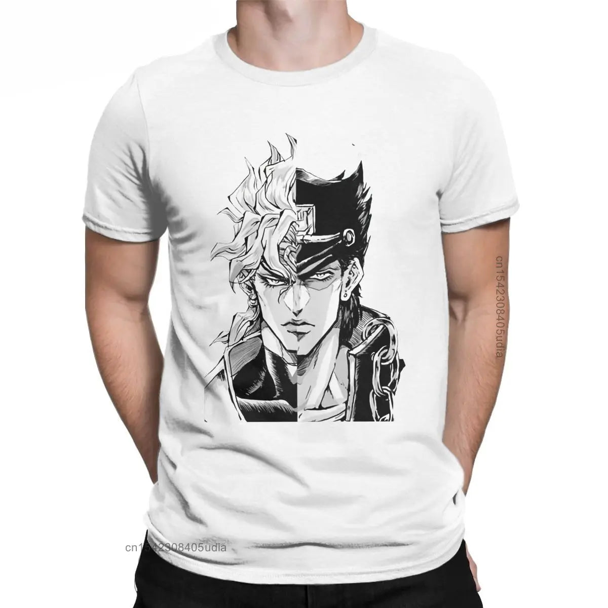 Jojo Bizarre Adventure Tshirt Men Japanese Anime FashionCasual O-Neck Streetwear Dio Brando Jotaro Kujo Tops Tees