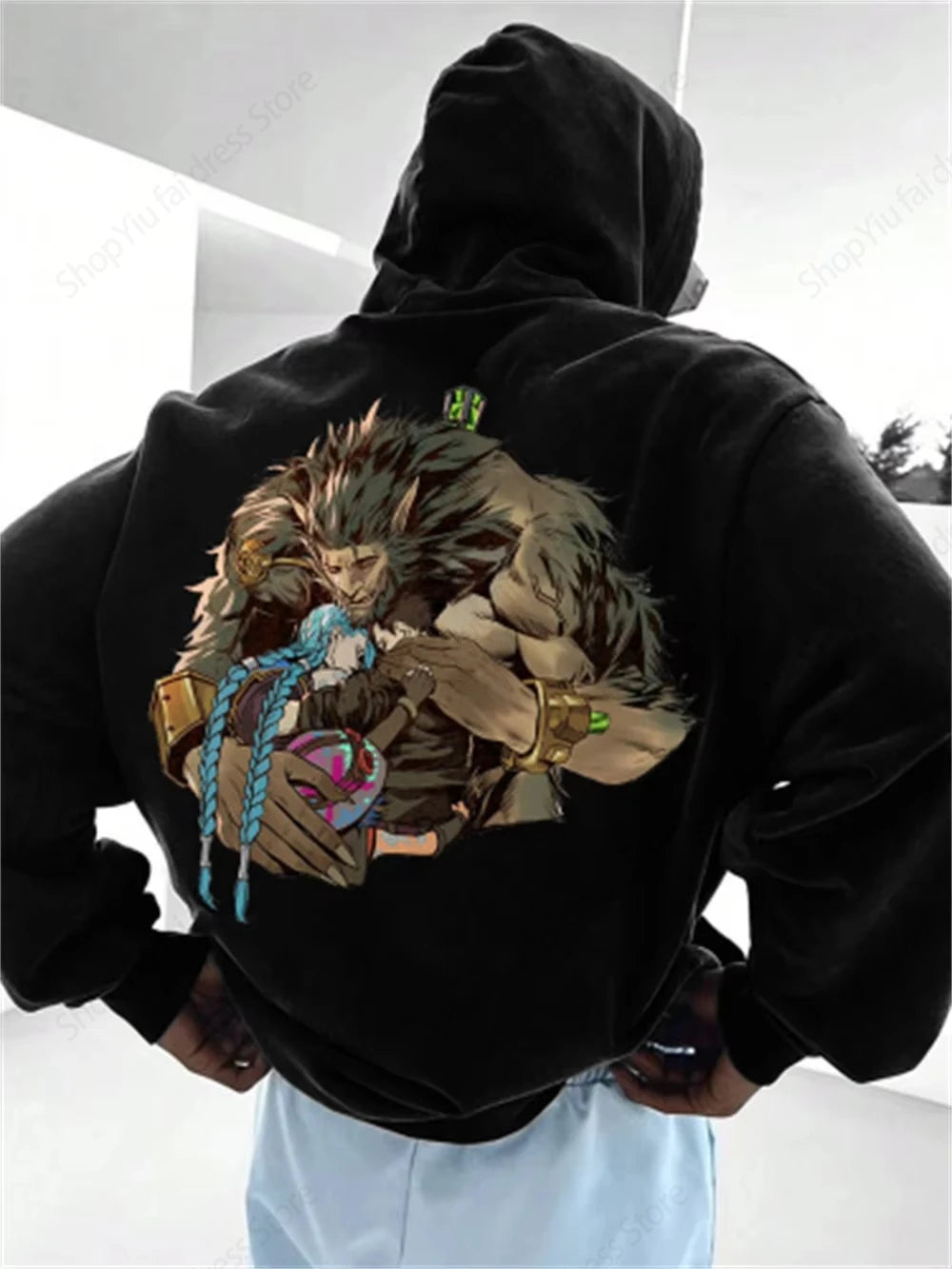 Anime Arcane League Jinx 3d Print Graphic Hoodies Men Fashion Oversize Hoodie Boy Coat Women Sweat Moletom Men Clothes Tracksuit