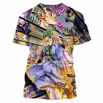 Anime JOJO Bizarre Adventure 3D Print T-Shirts Men Women Fashion Oversized Short Sleeve T Shirt Harajuku Kids Tees Tops Clothing